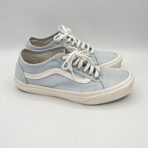 VANS Old Skool Canvas Skateboard Lace-up Shoes Light Blue Mens 7‎ Womens 8.5